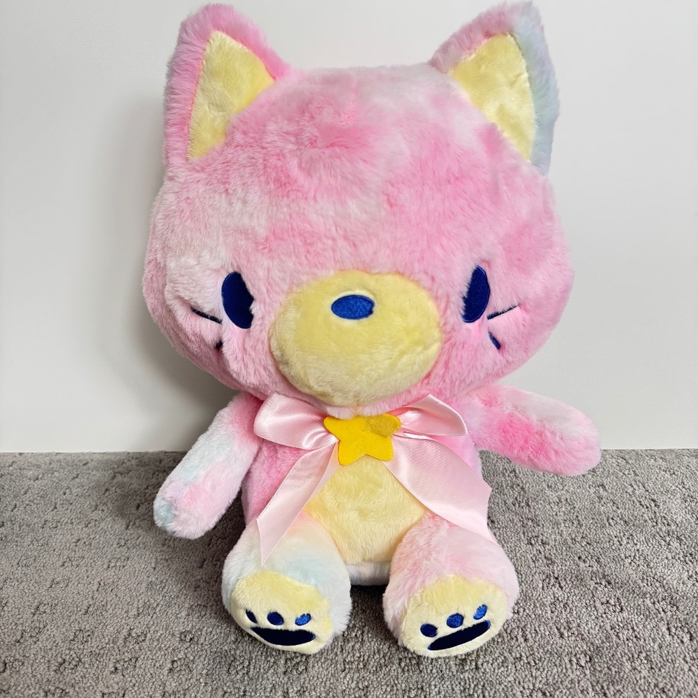 Cotton Candy Animal Plush - Cat Pink 13" | NWT